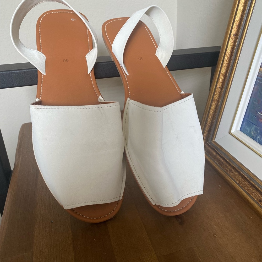 Size 40 White Sandals